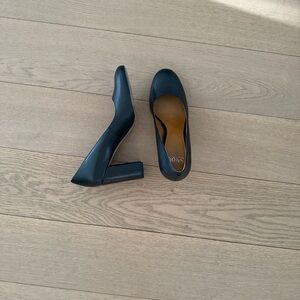 Franco Sarto round toe block heels